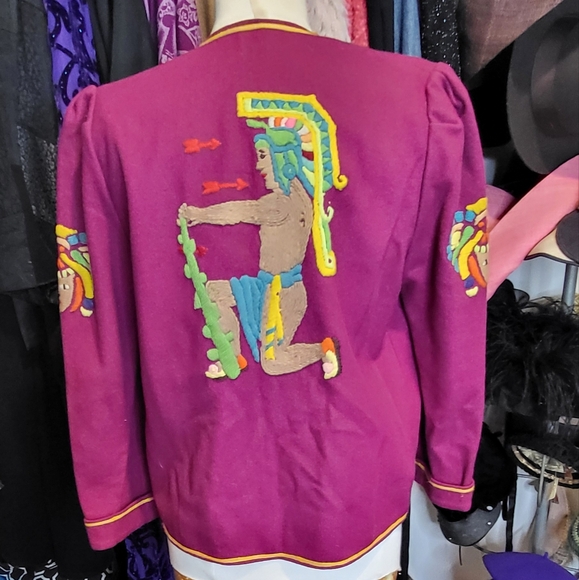 Rare and Unique Wool Mexican Tourist Souvenir Jacket - Picture 4 of 5